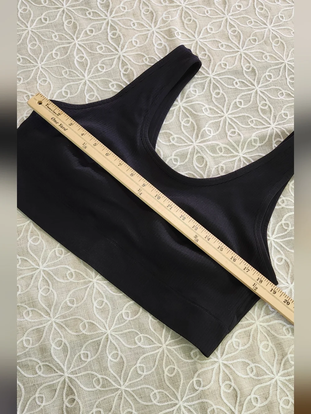 Torrid Curve Ribbed Black Bralette Sports Bra 3X